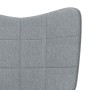Sillón de relax de tela gris claro