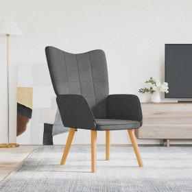 Silla de relajación de tela gris oscuro Silla de relajación de tela gris oscuro