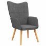 Silla de relajación de tela gris oscuro