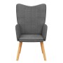 Silla de relajación de tela gris oscuro