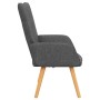 Silla de relajación de tela gris oscuro