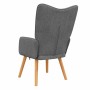 Silla de relajación de tela gris oscuro
