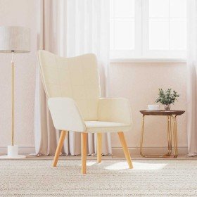 Sillón de relax de tela crema en Sillones | Comprar online en Foro24