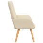 Sillón de relax de tela crema