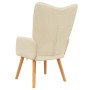Sillón de relax de tela crema