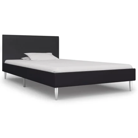 Estructura de cama de tela negro 90x200 cm de vidaXL, Camas y somieres - Ref: Foro24-280941, Precio: 100,50 €, Descuento: %