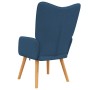 Sillón de relax de tela azul