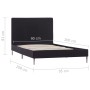 Estructura de cama de tela negro 90x200 cm de vidaXL, Camas y somieres - Ref: Foro24-280941, Precio: 101,91 €, Descuento: %