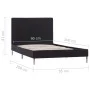 Estructura de cama de tela negro 90x200 cm de vidaXL, Camas y somieres - Ref: Foro24-280941, Precio: 100,50 €, Descuento: %