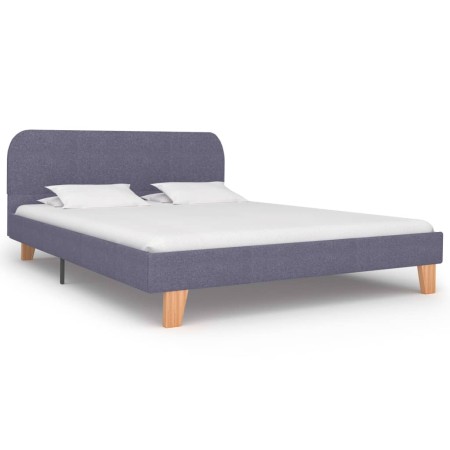 Light gray fabric bed frame 140x200 cm by vidaXL, Beds and slatted bases - Ref: Foro24-280873, Price: 147,29 €, Discount: %