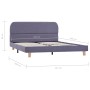Light gray fabric bed frame 140x200 cm by vidaXL, Beds and slatted bases - Ref: Foro24-280873, Price: 147,29 €, Discount: %