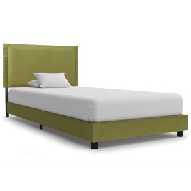 Green fabric bed frame 90x200 cm by vidaXL, Beds and slatted bases - Ref: Foro24-280996, Price: 145,66 €, Discount: %