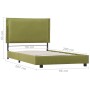 Bettgestell aus grünem Stoff, 90 x 200 cm von vidaXL, Betten und Lattenroste - Ref: Foro24-280996, Preis: 145,66 €, Rabatt: %