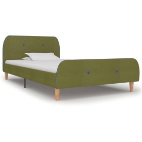Green fabric bed frame 90x200 cm by vidaXL, Beds and slatted bases - Ref: Foro24-280931, Price: 126,17 €, Discount: %