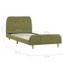 Estructura de cama de tela verde 90x200 cm de vidaXL, Camas y somieres - Ref: Foro24-280931, Precio: 124,61 €, Descuento: %