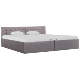 Cama canapé hidráulica con almacenaje tela gris topo 180x200 cm de vidaXL, Camas y somieres - Ref: Foro24-285599, Precio: 361...