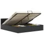 Cama canapé hidráulica de cuero sintético negro 160x200 cm de vidaXL, Camas y somieres - Ref: Foro24-285514, Precio: 362,56 €...