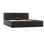 Cama canapé hidráulica de cuero sintético negro 160x200 cm de vidaXL, Camas y somieres - Ref: Foro24-285514, Precio: 362,56 €...