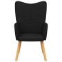Sillón de relax de tela negro