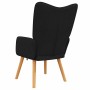 Sillón de relax de tela negro