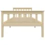 Solid light pine wood bed frame 100x200 cm by vidaXL, Beds and slatted bases - Ref: Foro24-283221, Price: 110,90 €, Discount: %