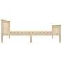 Solid light pine wood bed frame 100x200 cm by vidaXL, Beds and slatted bases - Ref: Foro24-283221, Price: 112,78 €, Discount: %