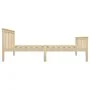 Solid light pine wood bed frame 100x200 cm by vidaXL, Beds and slatted bases - Ref: Foro24-283221, Price: 110,90 €, Discount: %