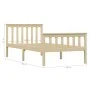 Solid light pine wood bed frame 100x200 cm by vidaXL, Beds and slatted bases - Ref: Foro24-283221, Price: 110,90 €, Discount: %