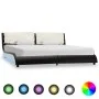 Bettgestell mit LED Kunstleder schwarz weiß 180x200 cm von vidaXL, Betten und Lattenroste - Ref: Foro24-280381, Preis: 280,49...