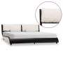 Estructura cama con LED cuero sintético negro blanco 180x200 cm de vidaXL, Camas y somieres - Ref: Foro24-280381, Precio: 284...