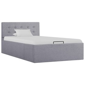 Cama canapé hidráulica con almacenaje tela gris claro 90x200cm de vidaXL, Camas y somieres - Ref: Foro24-285576, Precio: 276,...
