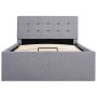 Hydraulic canapé bed with storage light gray fabric 90x200cm by vidaXL, Beds and slatted bases - Ref: Foro24-285576, Price: 2...