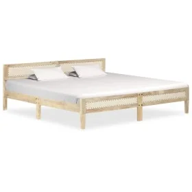 Solid mango wood bed frame 200 cm by vidaXL, Beds and slatted bases - Ref: Foro24-288429, Price: 173,89 €, Discount: %