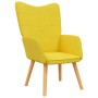 Sillón de relax de tela amarillo mostaza
