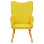 Sillón de relax de tela amarillo mostaza