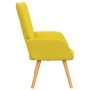 Sillón de relax de tela amarillo mostaza