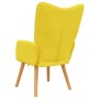 Sillón de relax de tela amarillo mostaza