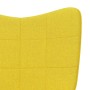 Sillón de relax de tela amarillo mostaza