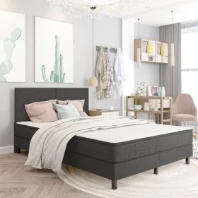Box Spring bed frame gray fabric 160x200 cm by vidaXL, Beds and slatted bases - Ref: Foro24-287457, Price: 144,76 €, Discount: %