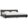 Bed frame with LED in gray synthetic leather 180x200 cm by vidaXL, Beds and slatted bases - Ref: Foro24-285743, Price: 319,84...