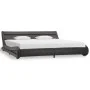 Bed frame with LED in gray synthetic leather 180x200 cm by vidaXL, Beds and slatted bases - Ref: Foro24-285743, Price: 315,88...
