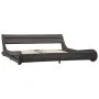 Bed frame with LED in gray synthetic leather 180x200 cm by vidaXL, Beds and slatted bases - Ref: Foro24-285743, Price: 315,88...