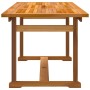 Juego comedor de jardín 7 pzas madera maciza acacia y textileno