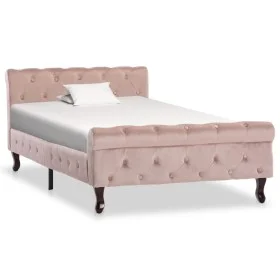 Rosafarbener Samtbettrahmen 100x200 cm von vidaXL, Betten und Lattenroste - Ref: Foro24-288565, Preis: 247,09 €, Rabatt: %