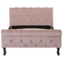 Estructura de cama de terciopelo rosa 100x200 cm de vidaXL, Camas y somieres - Ref: Foro24-288565, Precio: 252,95 €, Descuent...