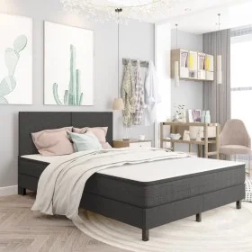 Box Spring bed frame gray fabric 180x200 cm by vidaXL, Beds and slatted bases - Ref: Foro24-287458, Price: 166,30 €, Discount: %
