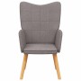 Sillón de relax de tela gris taupe