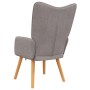 Sillón de relax de tela gris taupe