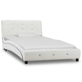 White synthetic leather bed frame 90x200 cm by vidaXL, Beds and slatted bases - Ref: Foro24-280312, Price: 205,30 €, Discount: %