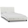 Bettgestell aus weißem Kunstleder, 90 x 200 cm von vidaXL, Betten und Lattenroste - Ref: Foro24-280312, Preis: 208,66 €, Raba...